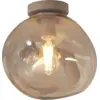 Image de Plafonnier en fer et verre ambre rocher 26cm Helsinki - It's about Romi