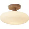 Image de Plafonnier en verre blanc sable 28,5cm Sapporo - It's about Romi