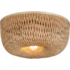 Image de Plafonnier en bambou abat-jour demi-rond naturel 35x15cm Barbados - Good & Mojo
