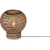 Image de Lampe de table en bambou naturel et marron 25x27cm Barbados - Good & Mojo