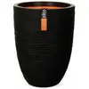 Image de Capi Pot à fleurs Nature Rib bas 46x58 cm Noir KBLR783