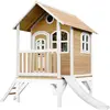 Image de Axi House Tom Maisonnette marron/blanc - Toboggan Blanc