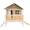 Image de Axi House Stef Maisonnette marron/blanc - Toboggan Vert Citron