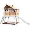 Image de Axi House Max Maisonnette, marron/blanc - Toboggan Blanc