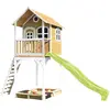 Image de Axi House Romy Maisonnette, marron/blanc - Toboggan Vert citron