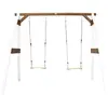 Image de Axi House Portique Balançoire en Bois Double Blanc/marron
