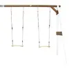 Image de Axi House Portique Balançoire en Bois 2 agrès Wall mount Blanc/marron