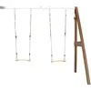 Image de Axi House Portique Balançoire en Bois 2 agrès Wall mount Marron/blanc