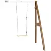 Image de Axi House Portique Balançoire en Bois 1 agrès Wall mount Marron/blanc