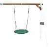 Image de Axi House Portique en Bois Mural Wall Mount Blanc/marron avec Balançoire - siège Nid Rond