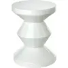 Image de Tabouret blanc laqué Zig Zag - Pols Potten