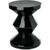 Image de Tabouret noir laqué Zig Zag - Pols Potten