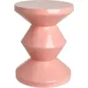 Image de Tabouret rose laqué Zig Zag - Pols Potten