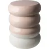 Image de Table d'appoint en céramique rose et blanc Chubby - Pols potten