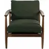 Image de Fauteuil en tissu vert olive et bois de frêne Todd - Pols Potten
