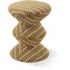 Image de Tabouret en tissu à motif jaune Soft 36x47cm Zig Zag - Pols Potten