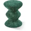 Image de Tabouret en tissu vert foncé Soft 36x47cm Zig Zag - Pols Potten