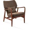 Image de Fauteuil en tissu à motif marron et bois de frêne Speckled Peggy - Pols Potten