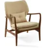 Image de Fauteuil en tissu beige et bois de frêne Smooth Peggy - Pols Potten