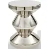 Image de Tabouret en métal argenté 35x46cm Zig Zag - Pols Potten