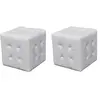 Image de VIDAXL - Tabourets Cube Blanc