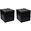 Image de vidaXL Tabourets cube 2PCS - Noir