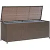 Image de vidaXL Boîte de Rangement Jardin - Marron 120 cm