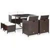 Image de vidaXL Ensemble à manger extérieur 9 pcs résine