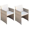 Image de vidaXL Chaises de jardin lot de 2 - Résine tressée