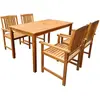 Image de vidaXL Ensemble à manger d'extérieur 5 pcs Bois d'acacia solide