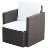 Image de vidaXL Chaise de jardin avec coussins - Marron