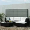 Image de Salon de jardin vidaXL - Résine tressée - Noir