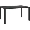 Image de vidaXL Table jardin 150x90 - Aluminium noir