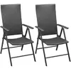 Image de vidaXL Chaises empilables de jardin lot de 2 - Résine tressée
