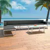 Image de vidaXL Salon 5 pcs Textilène - Aluminium Noir