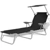 Image de vidaXL Chaise longue - Noir