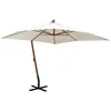 Image de vidaXL Parasol suspendu 300x300 cm Blanc