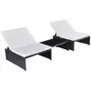 Image de vidaXL Chaises inclinables avec table