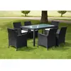Image de vidaXL Ensemble à manger d'extérieur 7 pcs - Résine tressée