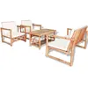 Image de vidaXL Salon de jardin 4 pcs Bambou