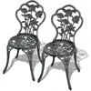Image de vidaXL Chaises de bistro vert - Lot de 2