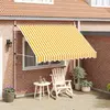 Image de vidaXL Auvent rétractable manuel - Rayures oranges et blanches 300 cm