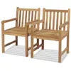 Image de vidaXL Chaises d'extérieur lot de 2 - Bois de teck solide