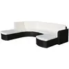 Image de VIDAXL Salon de jardin 4 pcs - Résine tressée Noir