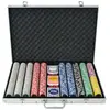 Image de vidaXL Jeu de poker - 1000 jetons Laser Aluminium