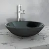 Image de vidaXL Lavabo verre - Noir