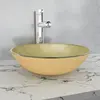 Image de vidaXL Lavabo Verre Doré