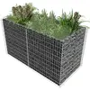 Image de vidaXL Lit surélevé à gabion Acier 180x90x100 cm