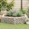 Image de vidaXL Lit à Gabion - Hexagonale 200x173x40 cm