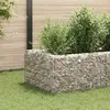 Image de vidaXL Lit surélevé à gabion 360x90x50 cm - Argenté